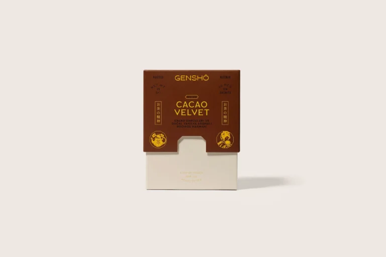 Cacao Velvet rooibos kutusu, önden görünüm