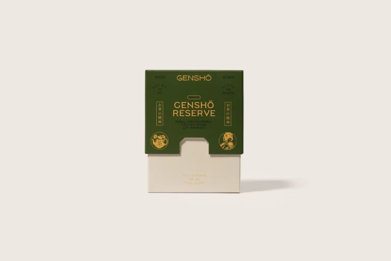 Genshō Reserve siyah çay kutusu, önden görünüm